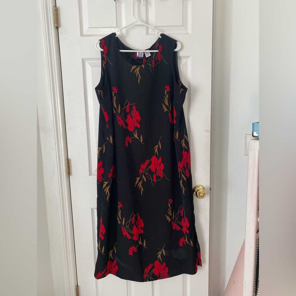 2X long floral dress JM Collection